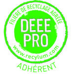 AOIP offers recycling solutions to its customers - Logo DEEE pro adhérent - AOIP, Instrumentation de test et mesure, contrôle moteur